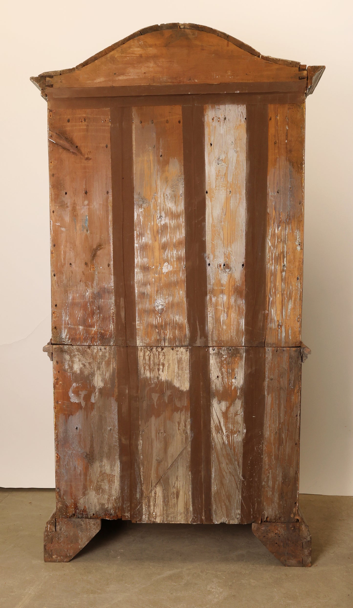 The back of a 18th Century Rococo Display Cabinet