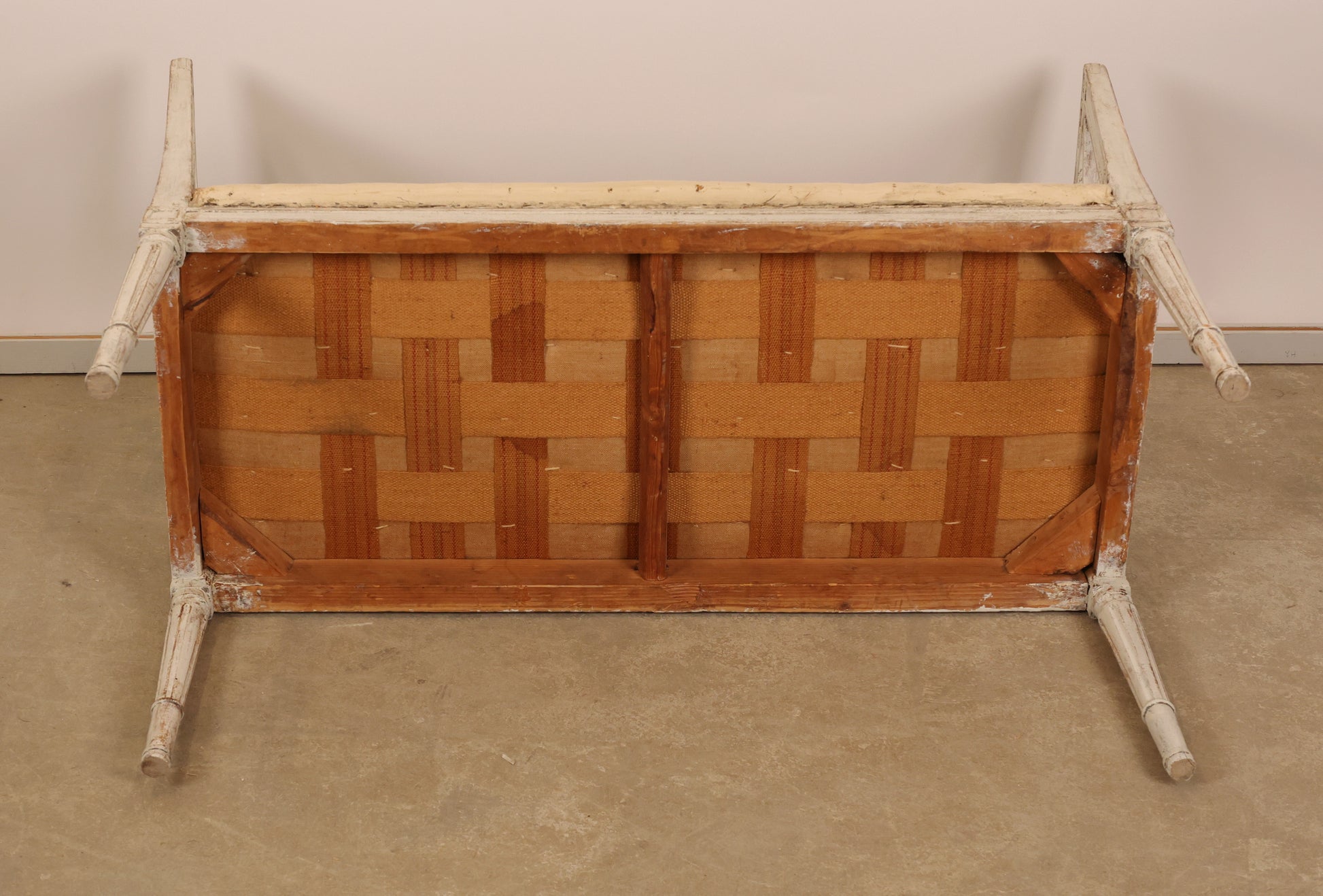 Underside of 19th Century Gustavian Bench