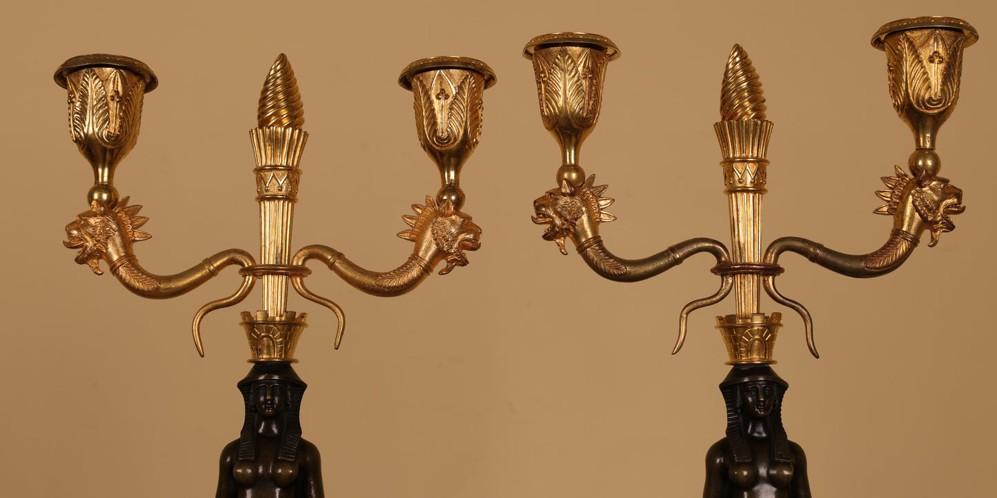 Pair of Empire Candelabras