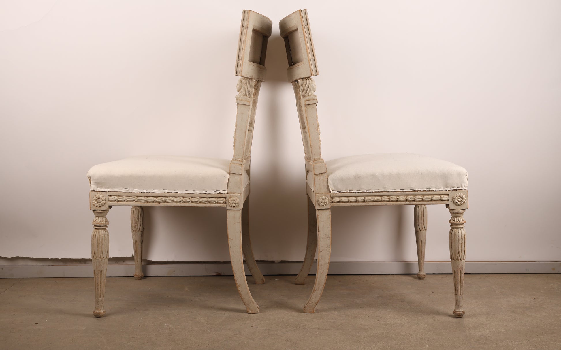 Two Late Gustavian Chairs attributed to Ephraim Ståhl from the side