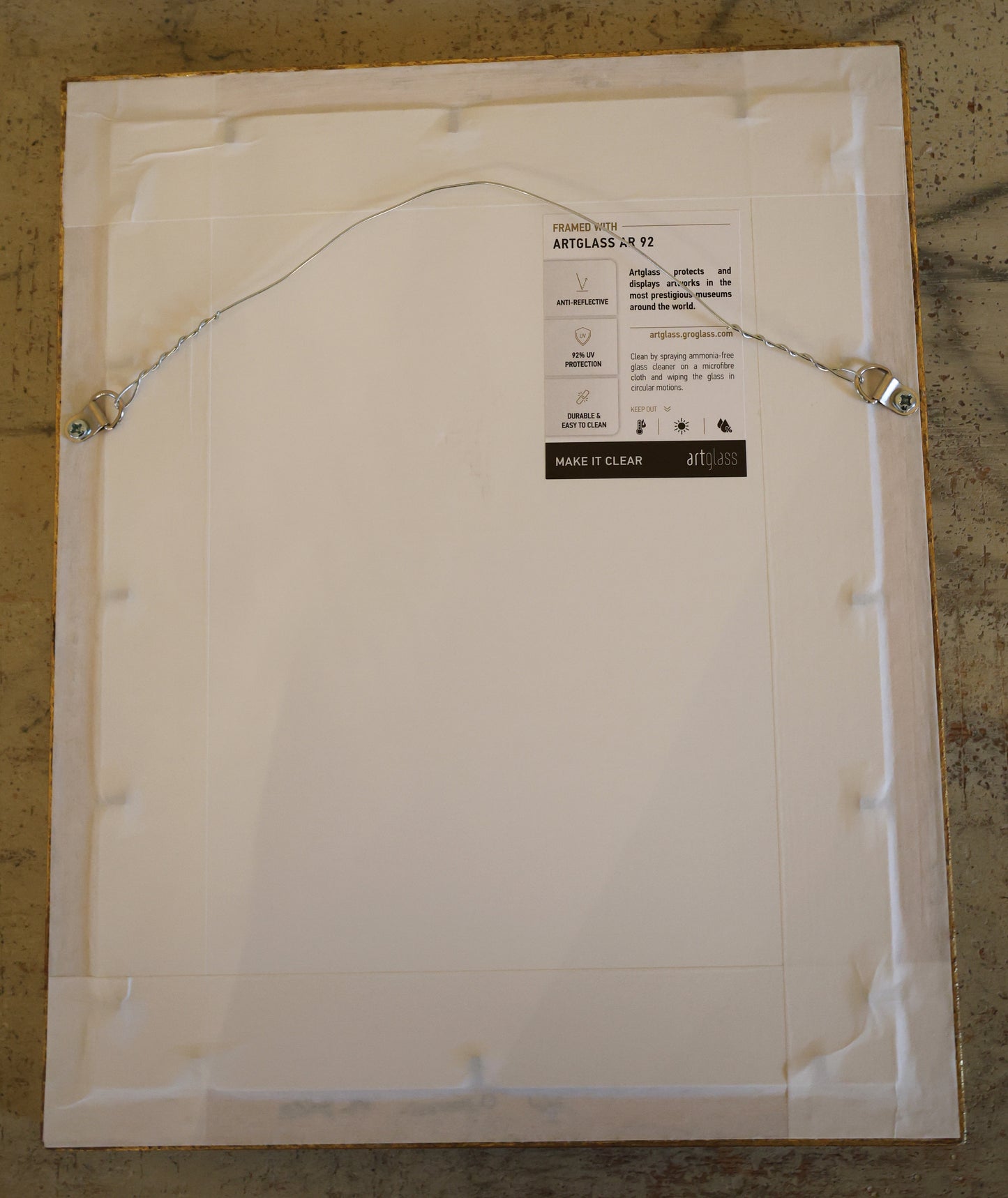 The back of an Oskar Bergman painting.