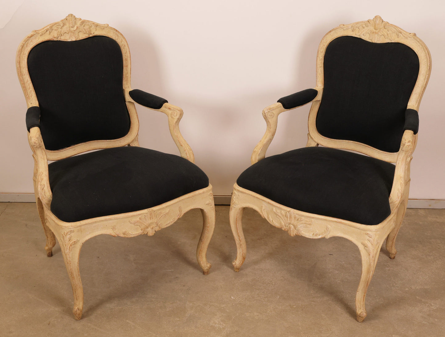 Pair of 18th Century Rococo Armchairs