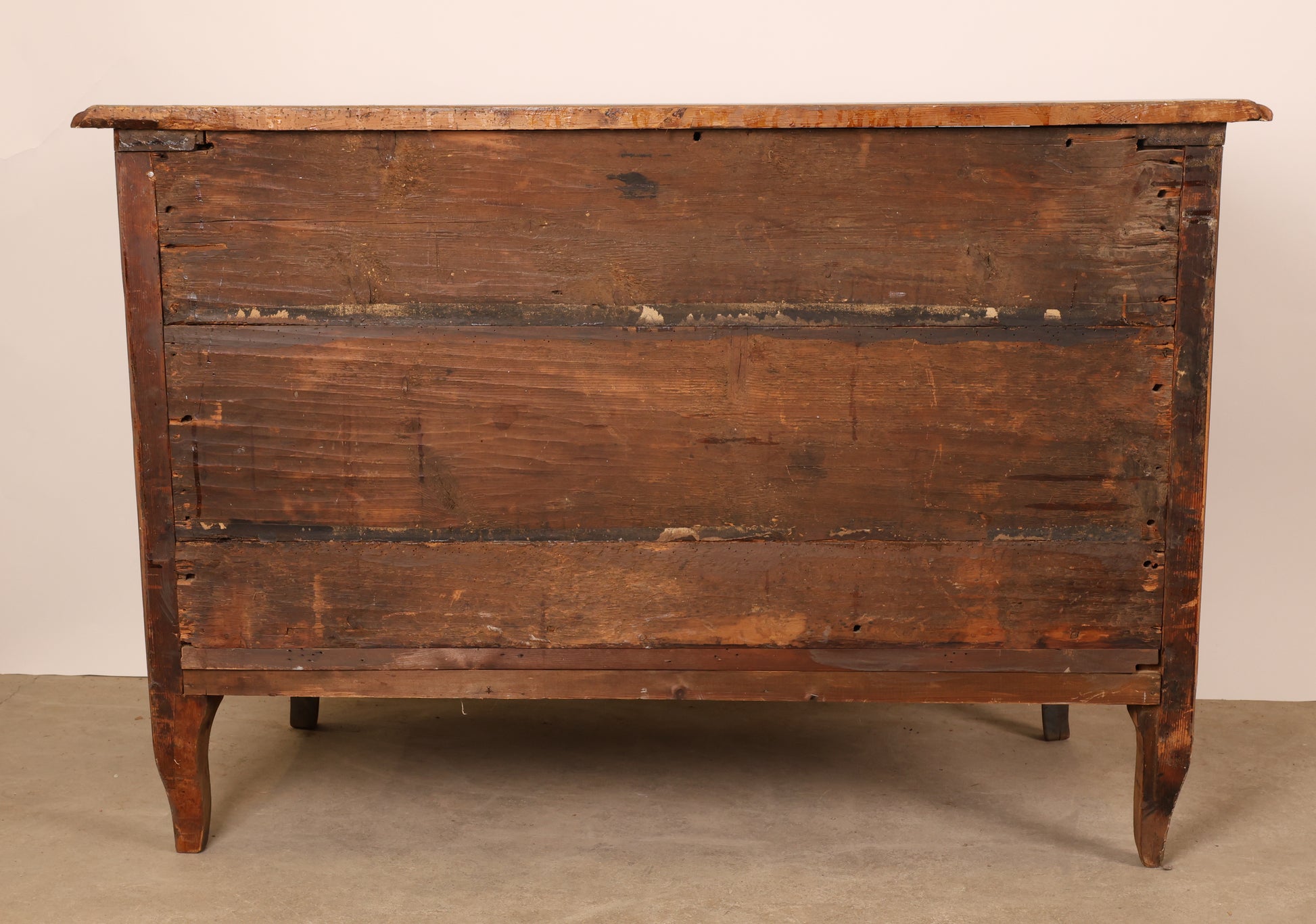 Back of 18th Century Baroque Chest of Drawers