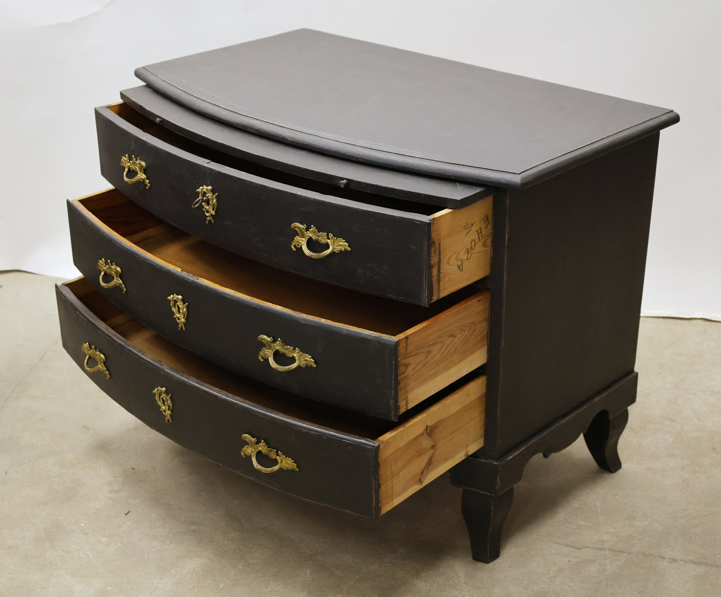 Black Baroque Chest of Drawers