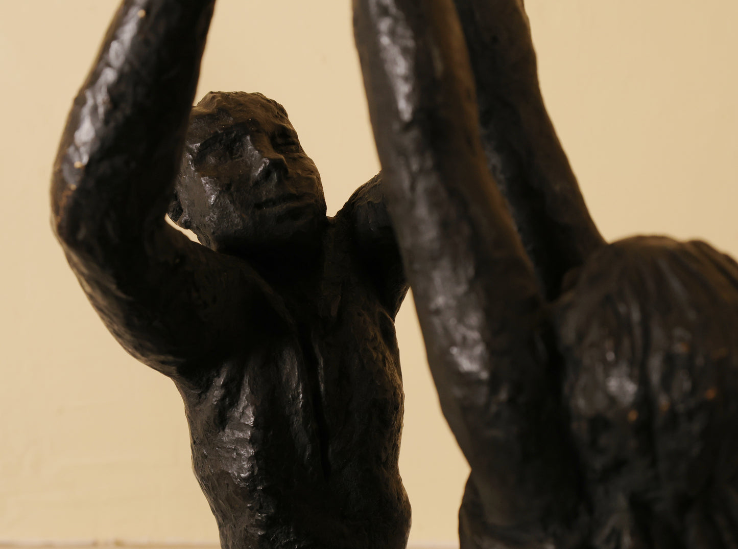 Art by Bror Hjorth "Playing Children" in dark-patinated bronze