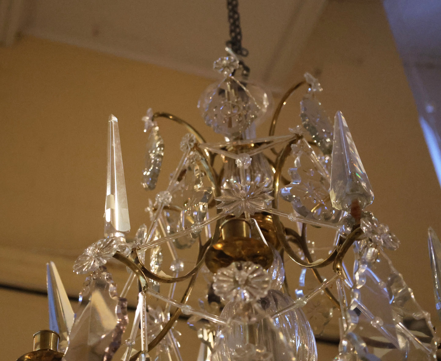 A rococo chandelier from the 18th century