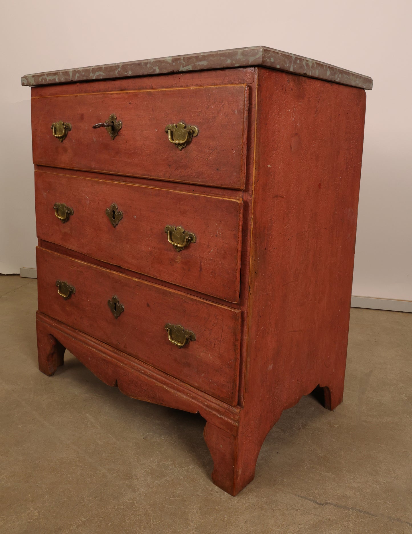 Side view of Baroque Chest of Drawers