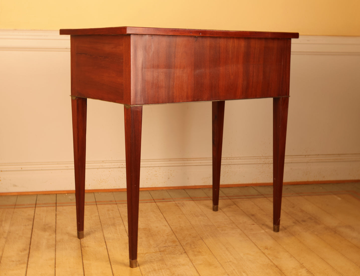 Back view of a Gustavian table for sale
