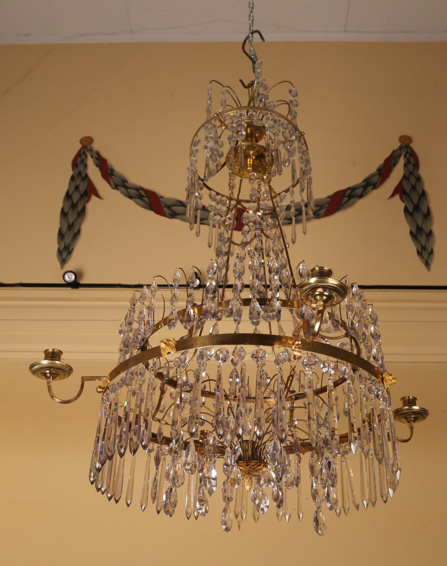 An antique chandelier from the 18th century for sale.