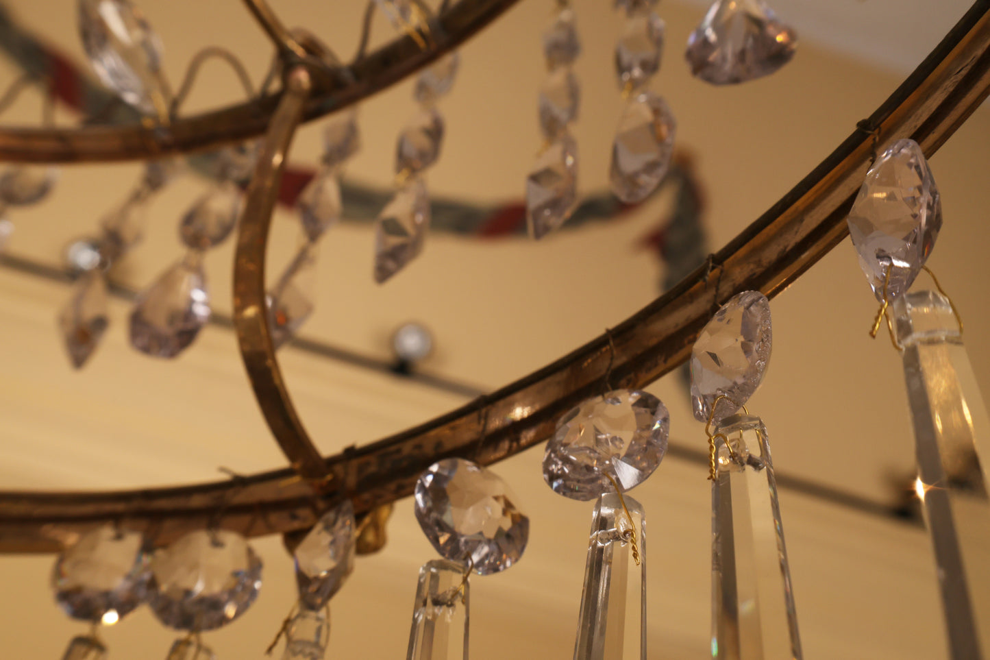 Close up of a late-gustavian chandelier.