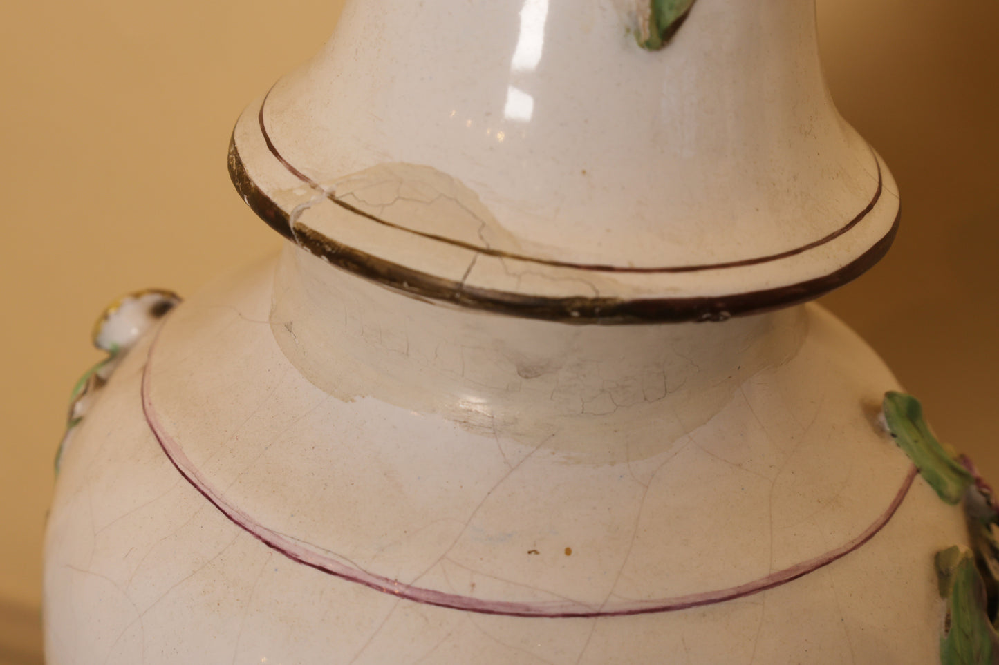 18th Century Faience Terrace Vase