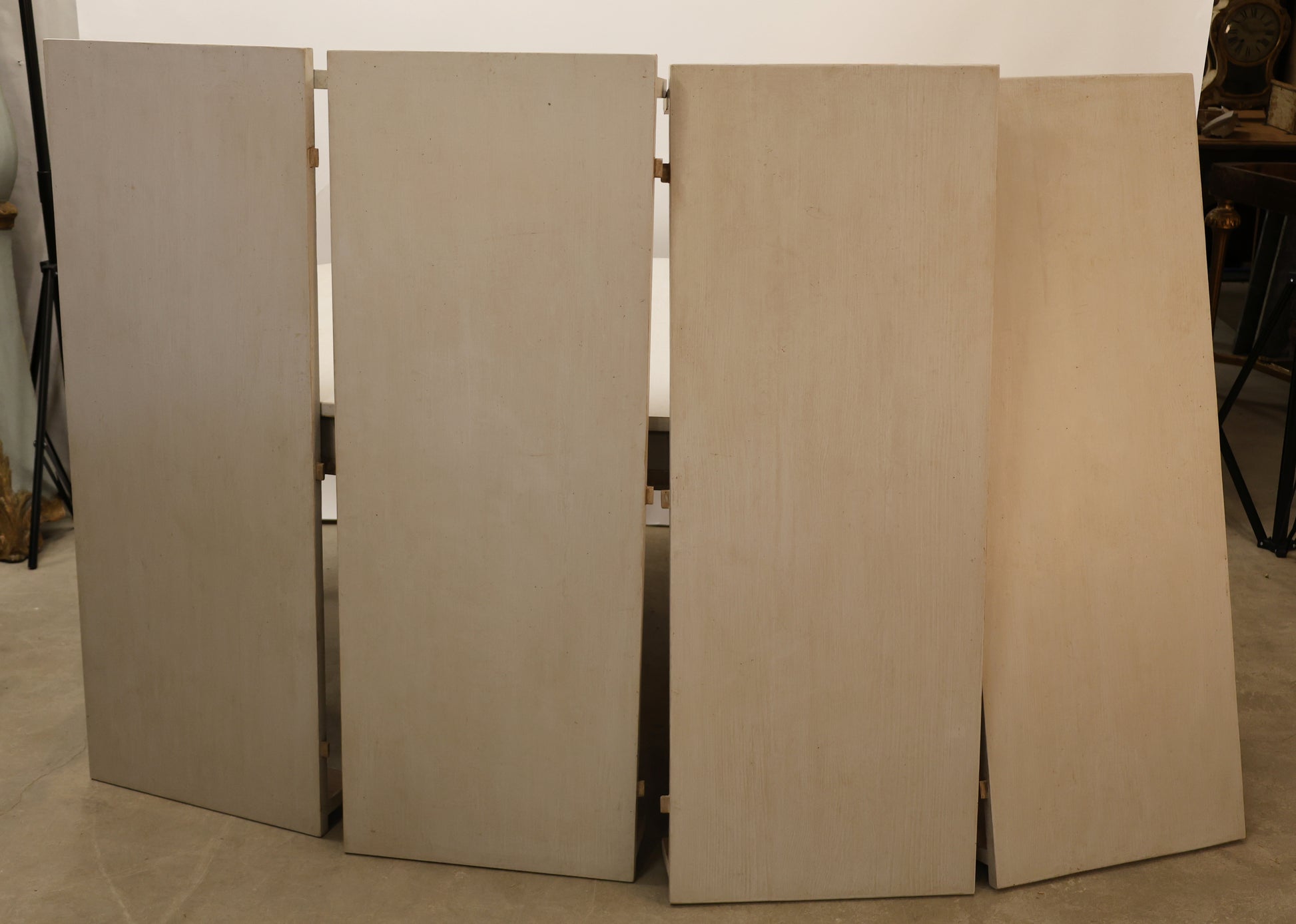 Four detached leaves of an 19th Century Gustavian Dining Table