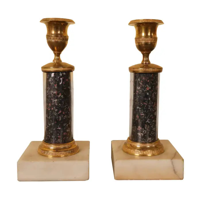 Pair of Late Gustavian Candlesticks