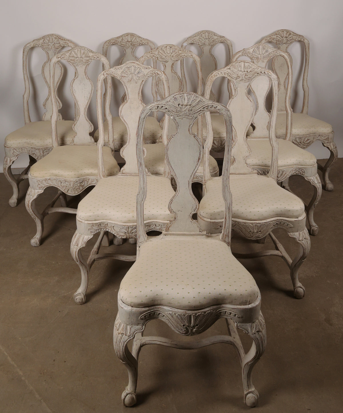 Set of Ten Rococo Chairs – Napoleon Antique & Art