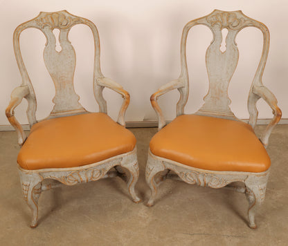 Pair of 18th Century Rococo Armchairs