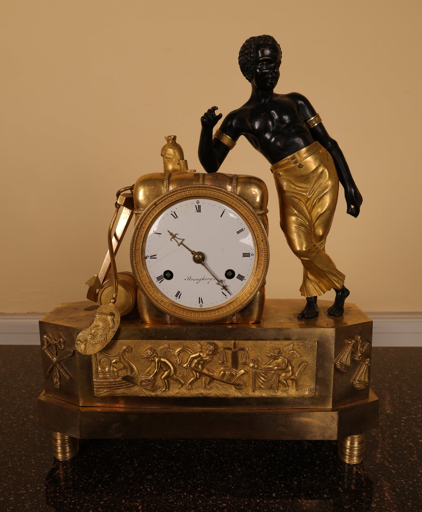 19th Century Peter Strengberg Mantel Clock