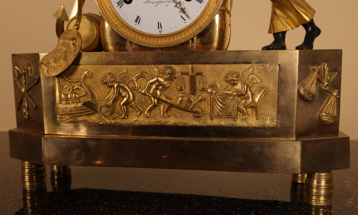 19th Century Peter Strengberg Mantel Clock