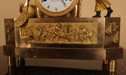 19th Century Peter Strengberg Mantel Clock