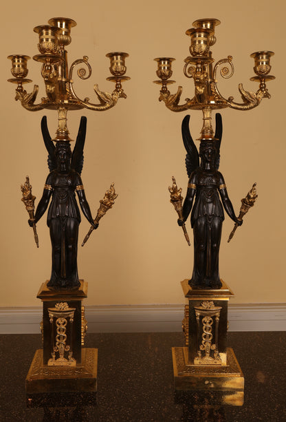 Pair of Early 19th Century Empire Candelabras