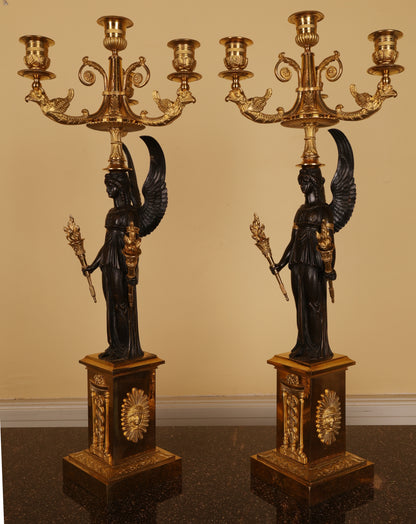 Pair of Early 19th Century Empire Candelabras