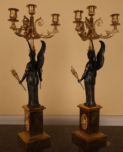 Pair of Early 19th Century Empire Candelabras