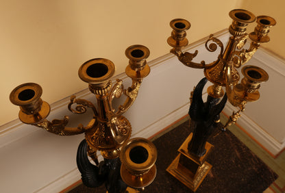 Pair of Early 19th Century Empire Candelabras