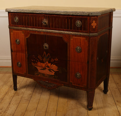 Late 18th Century High-Gustavian Commode with Intarsia by Gustaf Foltjern