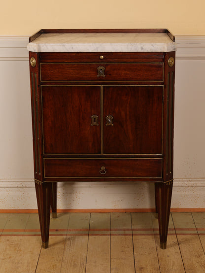 Late-Gustavian Mahogany-Veneered Nightstand