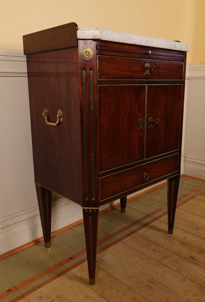 Late-Gustavian Mahogany-Veneered Nightstand