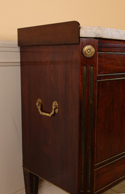 Late-Gustavian Mahogany-Veneered Nightstand