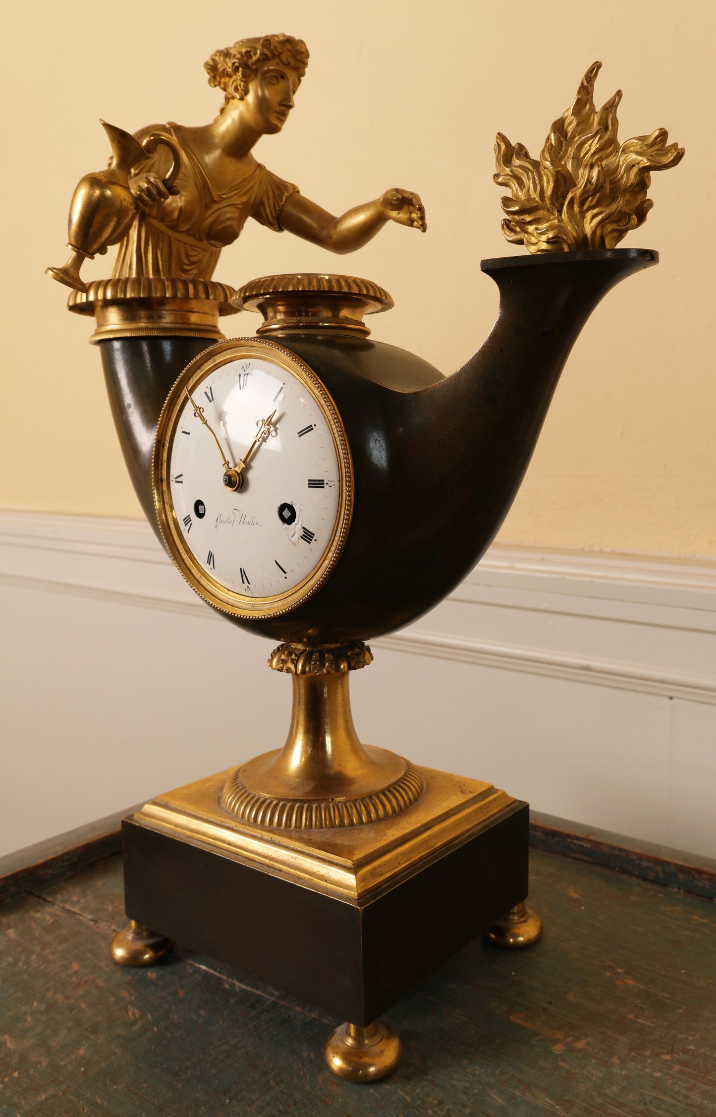 Early 19th Century Mantel Clock signed Gustaf Undén