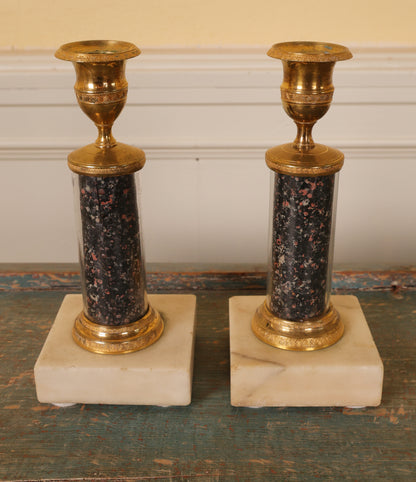 Pair of Late Gustavian Candlesticks