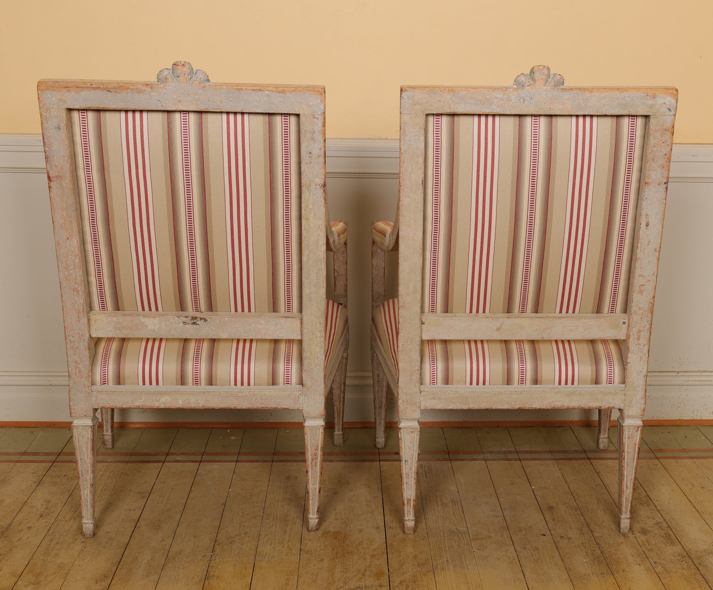 Pair of Late 18th Century High Gustavian Armchairs