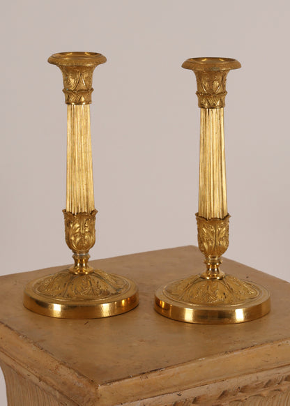 Pair of Empire Candleholders