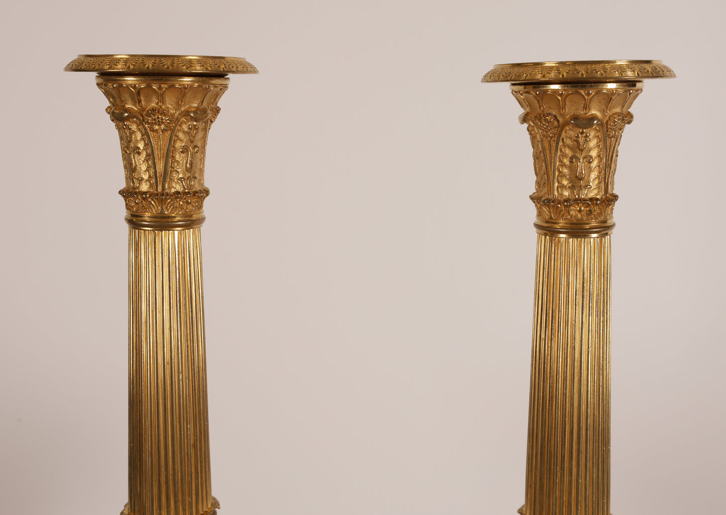 Pair of 19th Century Empire Candlesticks