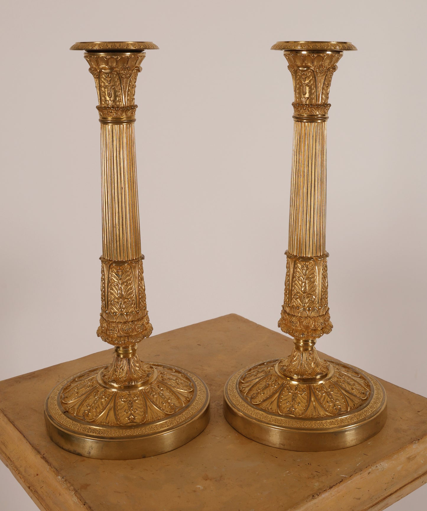 Pair of 19th Century Empire Candlesticks