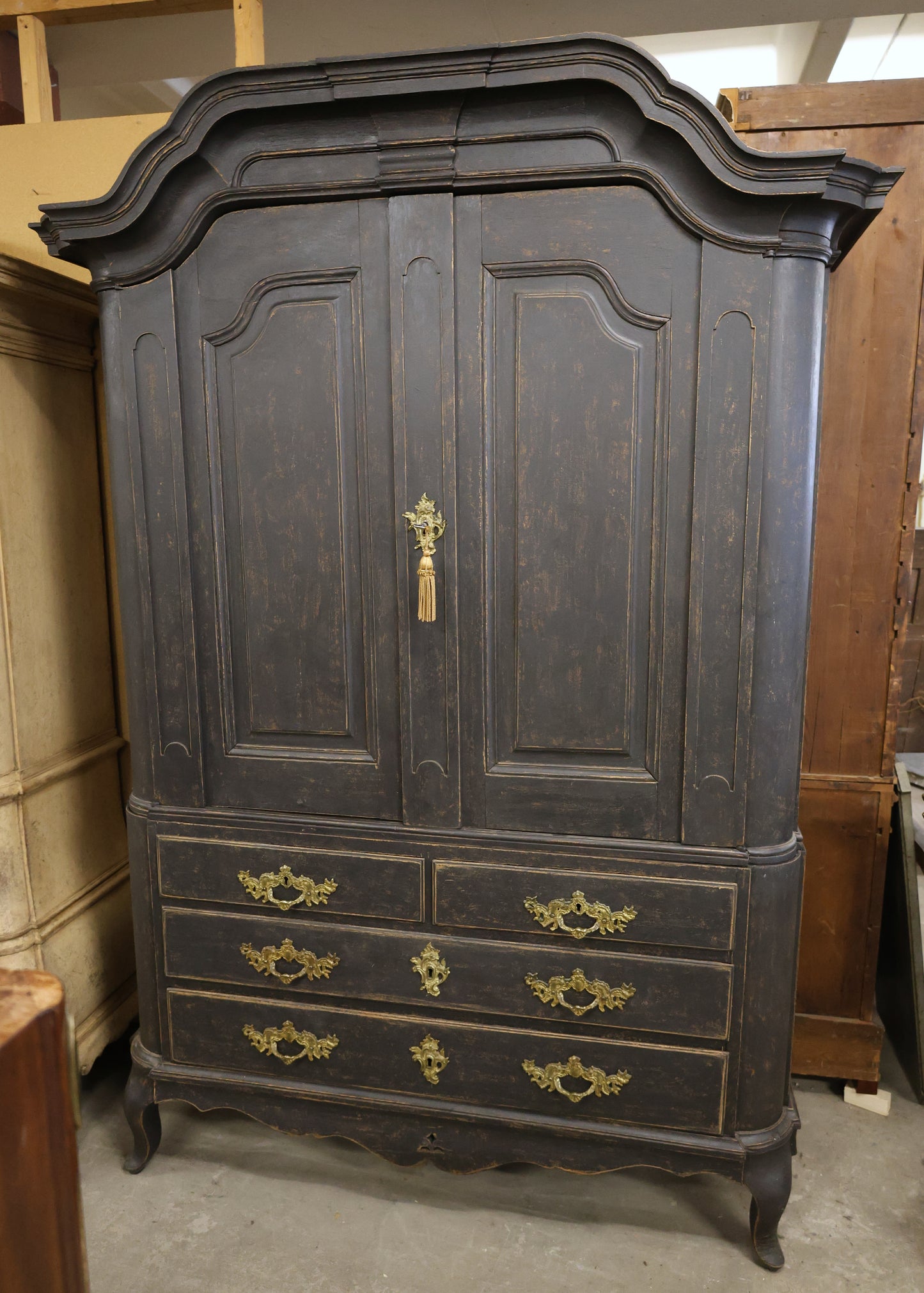 Mid 18th Century Black Cabinet