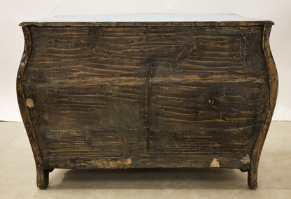 Rococo bureau from behind