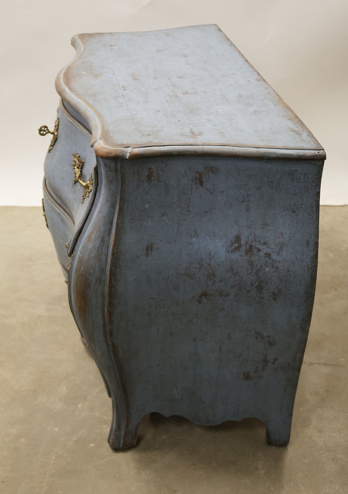 Antique chest made during the Rococo period.