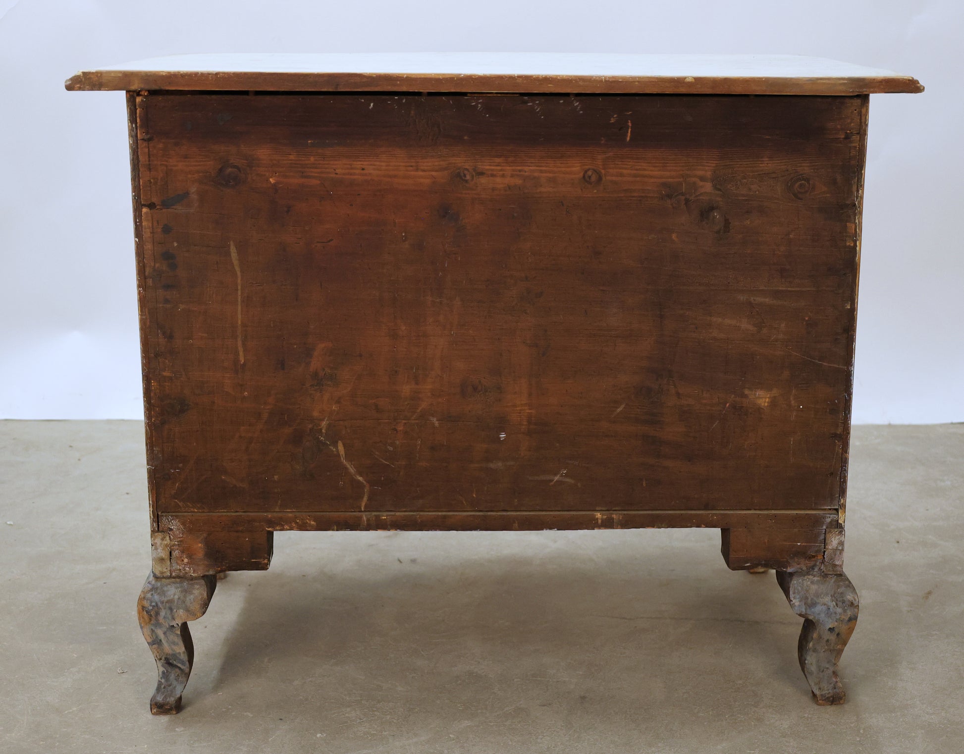 Antique commode from back perspective