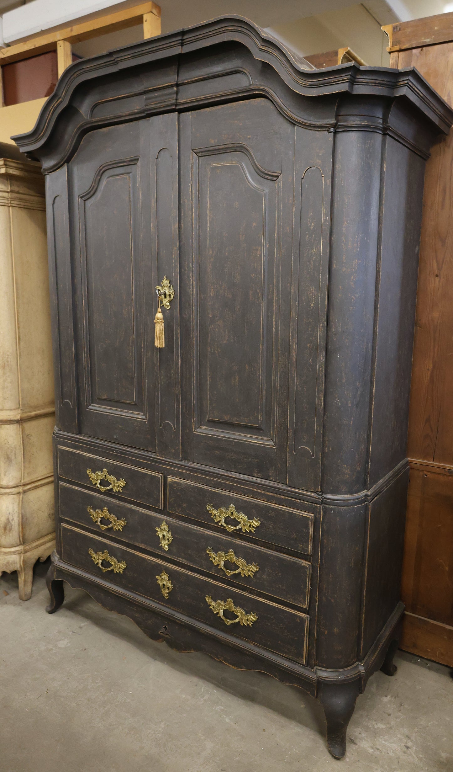 Black antique cabinet