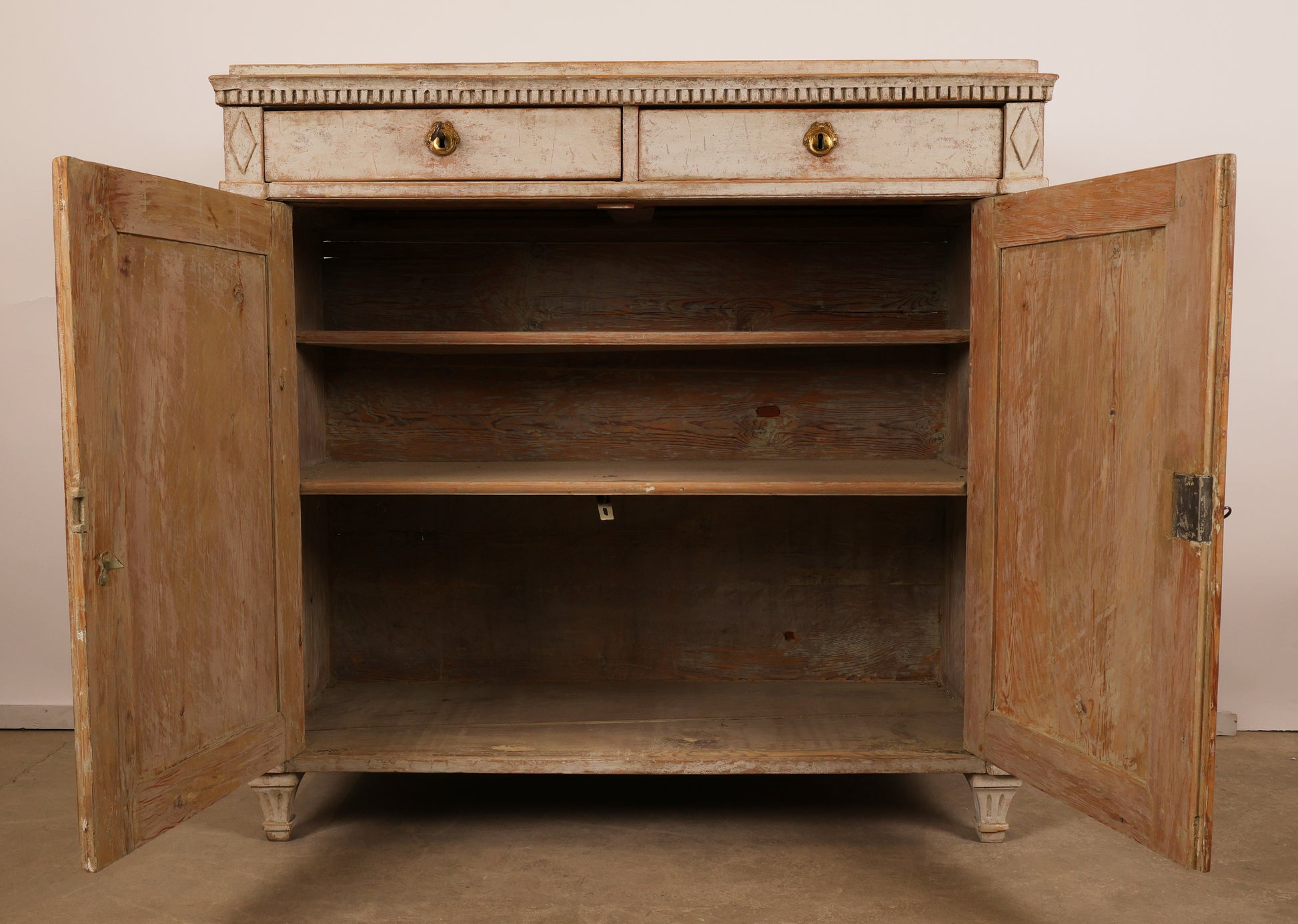 18th Century Gustavian Sideboard with opened Doors