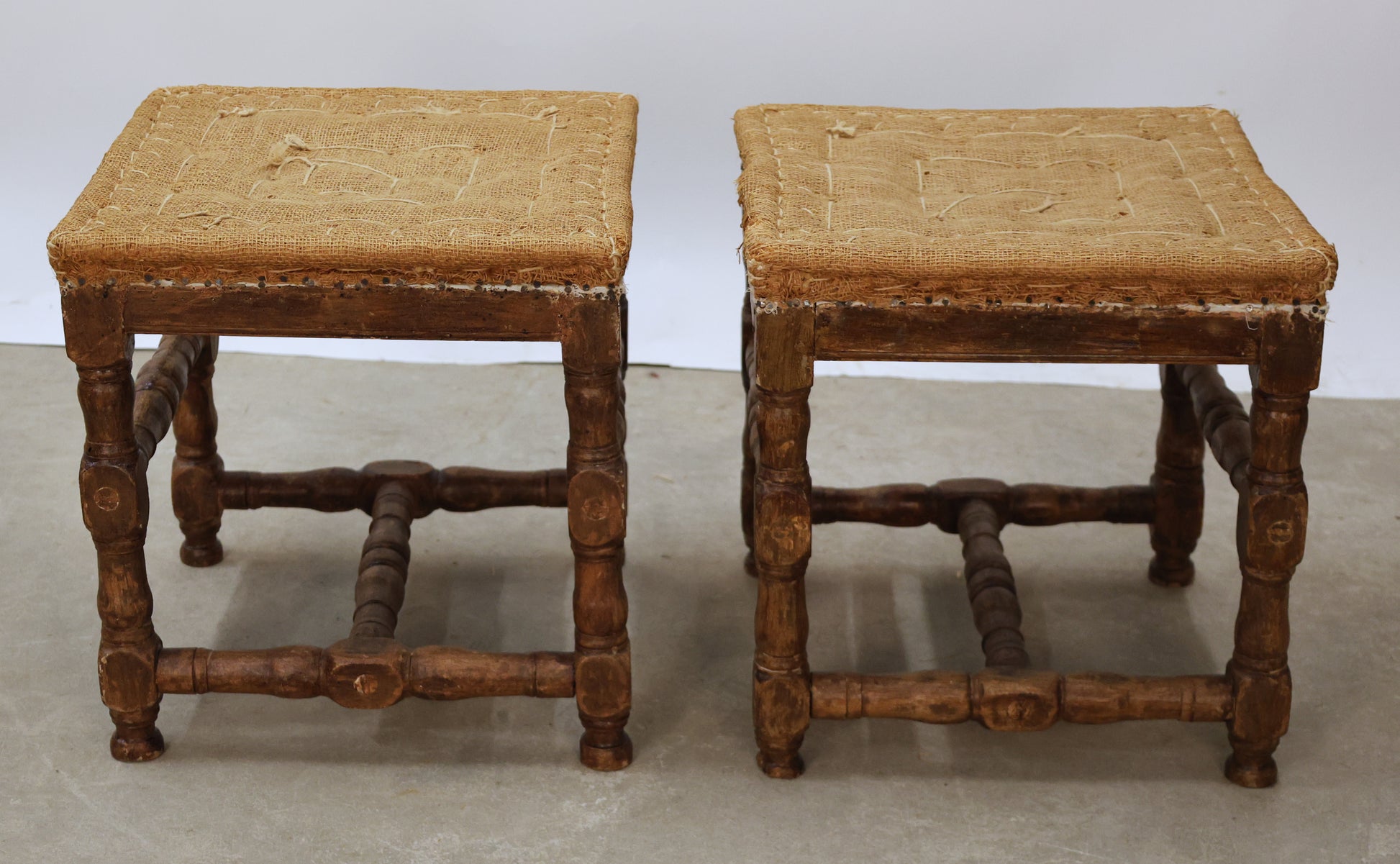Antique stools from the Baroque epoch.