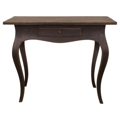 Swedish Antique Rococo Table in Black