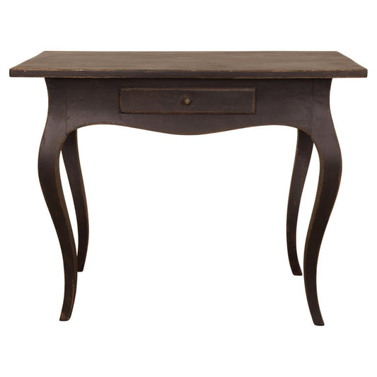 Swedish Antique Rococo Table in Black