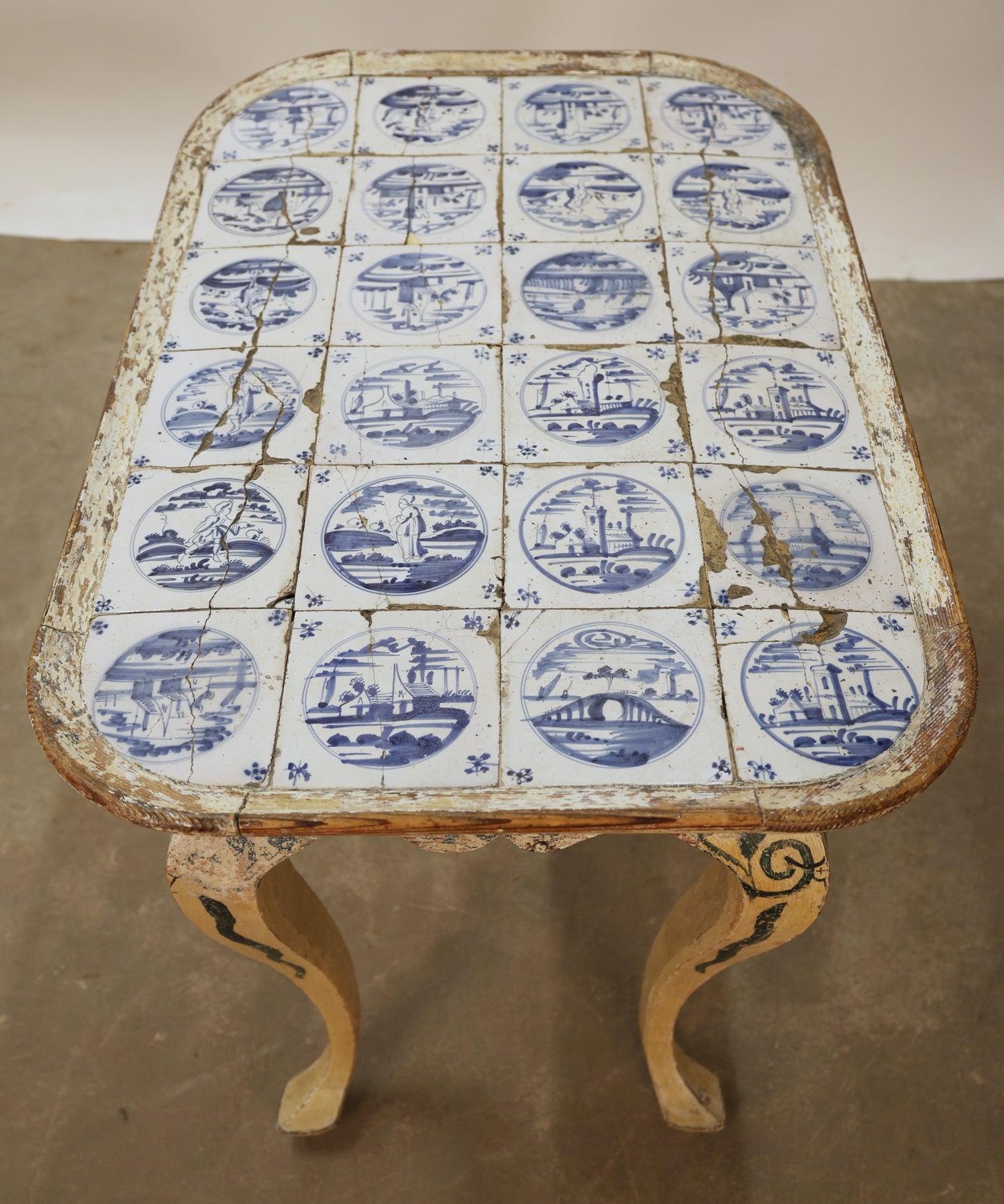 Antique tile table 