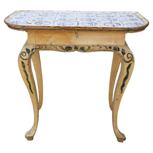 Antique tile table for sale.