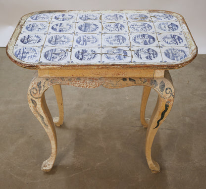 Antique tile table
