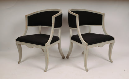 Pair of Elegant 19th Century Empire Antique Armchairs