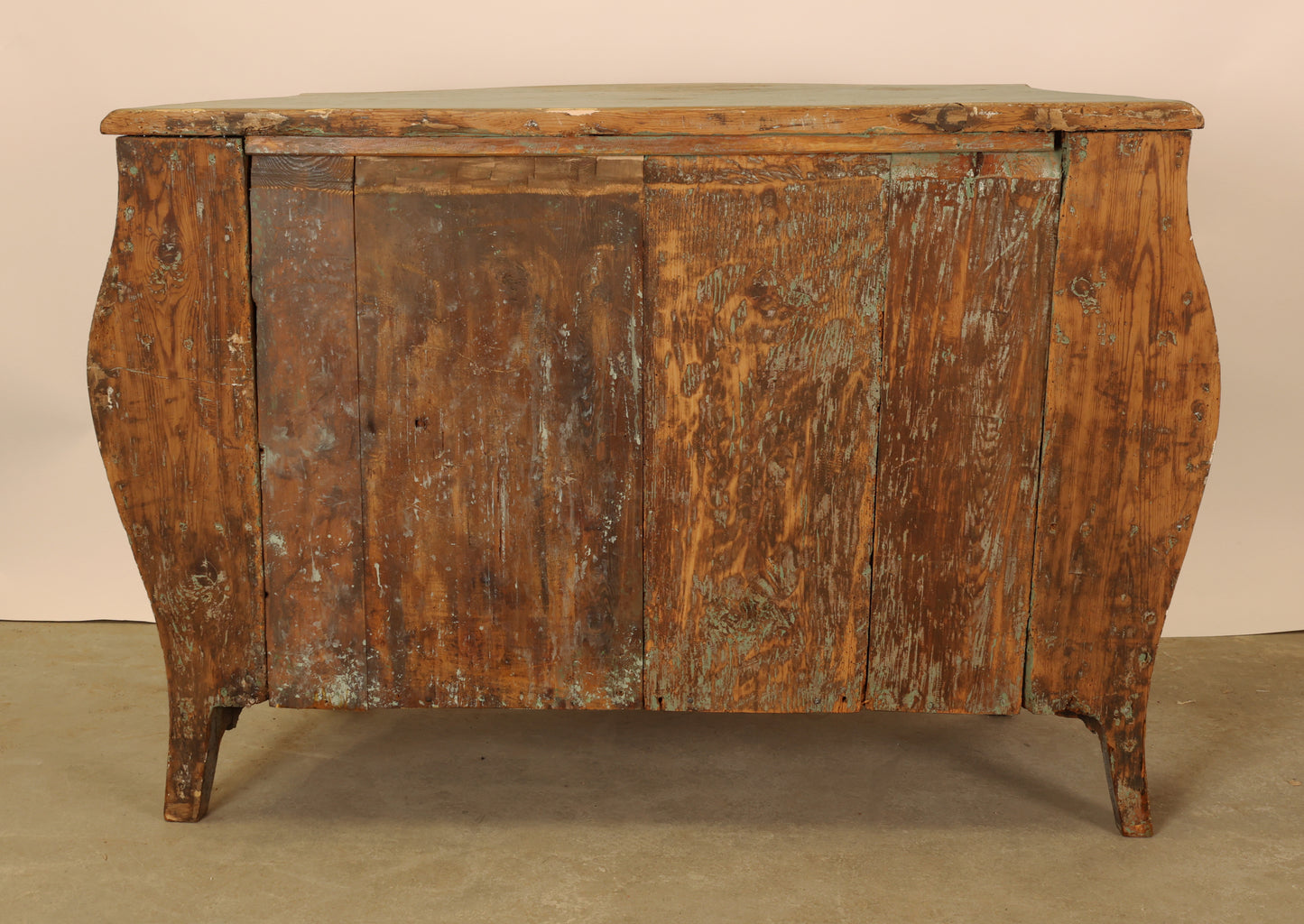 The back of a Rococo commode.